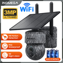 Load image into Gallery viewer, INGMEGA 3MP Solar Cameras 4G SIM / WIFI Wireless Outdoor 360° View Animal Monitoring Camouflage Color 12X Zoom Solar Battery PTZ Camera