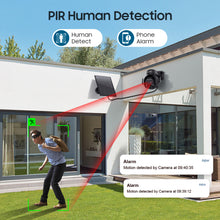 Load image into Gallery viewer, INGMEGA 4G SIM / WIFI Solar Security Cameras WIFI Wireless Outdoor 3MP 360° View Animal Monitoring Black/White Color Battery PTZ Camera.Built-in Battery