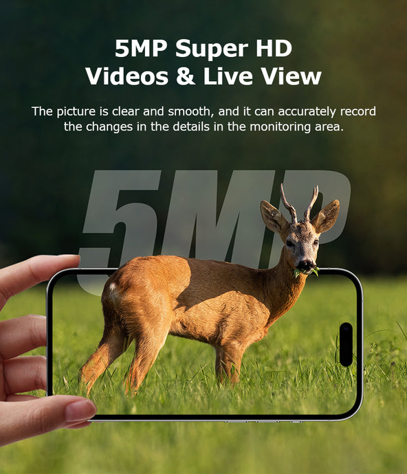 INGMEGA GPS Tracking 4G Solar Trail Camera 5MP Super HD PIR Motion Detection IP66 Waterproof Wide Range Detection Night Vision