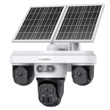 Load image into Gallery viewer, INQMEGA AOV 9MP Solar Camera 4G SIM Thress Screen WIFI Wireless Outdoor Security PTZ Camera 7/24 Hour Video Recording UBOXPRO