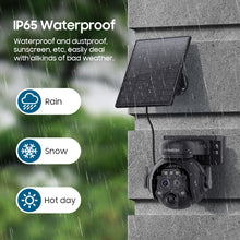 Load image into Gallery viewer, INGMEGA 4G SIM / WIFI Solar Security Cameras WIFI Wireless Outdoor 3MP 360° View Animal Monitoring Black/White Color Battery PTZ Camera.Built-in Battery