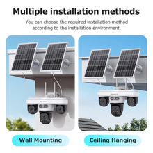 Load image into Gallery viewer, INQMEGA AOV 9MP Solar Camera 4G SIM Thress Screen WIFI Wireless Outdoor Security PTZ Camera 7/24 Hour Video Recording UBOXPRO