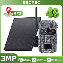 Load image into Gallery viewer, INQMEGA 4G 4MP PIR Motion Activated Trigger Time Night Vision IP66 Hunting Trail Wildlife Battery Solar Camera Forest