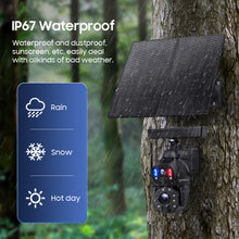 Load image into Gallery viewer, INGMEGA 20X Zoom 4G SIM / WIFI Cellular Security Camera Dual-Lens,6MP Solar Camera Wireless Outdoor,Siren Alarm,Color Night Vision,Dual Screen,Built in 12000mAh Battery