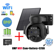 Load image into Gallery viewer, INQMEGA 8MP Solar Powered Camera 4G / WIFI Solar Camera with SIM Card Solar Panel  Security PIR Human Detection Kamera
