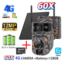 Load image into Gallery viewer, INQMEGA 12MP Solar Powered Camera 60X Optical + Digital Zoom Hunting Forest Camera Animal Activated Trigger Time Night Vision