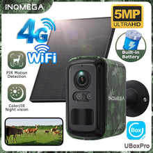 Load image into Gallery viewer, 5MP 2K HD 4G Wireless Solar Camera Wifi Outdoor 10000mAh Battery WiFi Security Camera Waterproof PIR Animal Detection in Forest