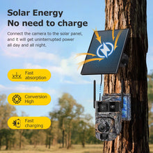 Load image into Gallery viewer, INQMEGA 12MP Solar Powered Camera 60X Optical + Digital Zoom Hunting Forest Camera Animal Activated Trigger Time Night Vision