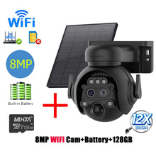 Load image into Gallery viewer, INQMEGA 8MP Solar Powered Camera 4G / WIFI Solar Camera with SIM Card Solar Panel  Security PIR Human Detection Kamera