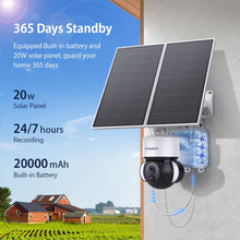 Load image into Gallery viewer, 2023 new INQMEGA 4G Solar Camera 24H/7D all day and all night record LTE 4G  Outdoor waterproof Security Camera