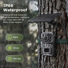 Load image into Gallery viewer, 4G Cellular 4MP 2K Battery Solar PIR Motion Activated Wildlife Hunting Trail Camera IP65 Outdoor Night Vision No Red Exposure