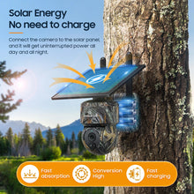 Load image into Gallery viewer, INQMEGA 5MP 4G / WIFI Solar Wireless Security Camera Outdoor Solar Monitor Camera Night Vision Color Camera PIR Detection Cam