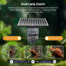 Load image into Gallery viewer, INQMEGA 8MP 4G SIM Card / WIFI Solar Camera Outdoor Security Protection CCTV Recording Humanoid Dection in Forest / Farm