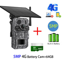 Load image into Gallery viewer, INQMEGA4G 2K 5MP PIR Motion Activated  Trigger Time Night Vision IP66 Hunting Trail Wildlife Battery Solar Camera Forest
