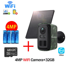 Load image into Gallery viewer, 5MP 2K HD 4G Wireless Solar Camera Wifi Outdoor 10000mAh Battery WiFi Security Camera Waterproof PIR Animal Detection in Forest