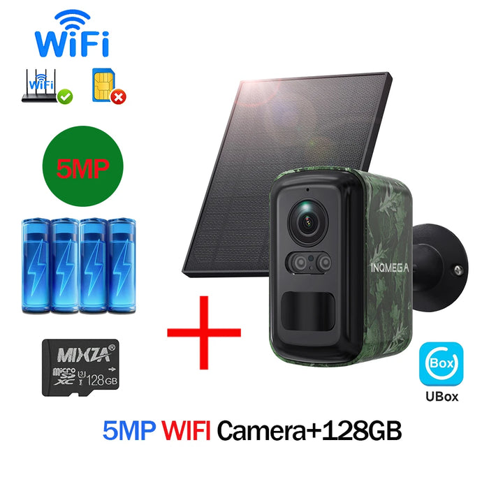 5MP 2K HD 4G Wireless Solar Camera Wifi Outdoor 10000mAh Battery WiFi Security Camera Waterproof PIR Animal Detection in Forest