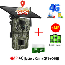 Load image into Gallery viewer, INQMEGA4G 2K 5MP PIR Motion Activated  Trigger Time Night Vision IP66 Hunting Trail Wildlife Battery Solar Camera Forest