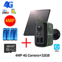 Load image into Gallery viewer, 5MP 2K HD 4G Wireless Solar Camera Wifi Outdoor 10000mAh Battery WiFi Security Camera Waterproof PIR Animal Detection in Forest
