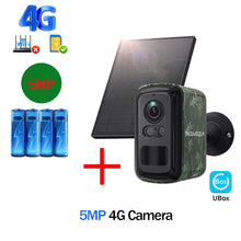 Load image into Gallery viewer, 5MP 2K HD 4G Wireless Solar Camera Wifi Outdoor 10000mAh Battery WiFi Security Camera Waterproof PIR Animal Detection in Forest