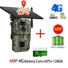 Load image into Gallery viewer, INQMEGA4G 2K 5MP PIR Motion Activated  Trigger Time Night Vision IP66 Hunting Trail Wildlife Battery Solar Camera Forest