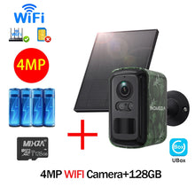 Load image into Gallery viewer, 5MP 2K HD 4G Wireless Solar Camera Wifi Outdoor 10000mAh Battery WiFi Security Camera Waterproof PIR Animal Detection in Forest
