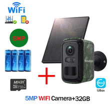 Load image into Gallery viewer, 5MP 2K HD 4G Wireless Solar Camera Wifi Outdoor 10000mAh Battery WiFi Security Camera Waterproof PIR Animal Detection in Forest