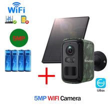 Load image into Gallery viewer, 5MP 2K HD 4G Wireless Solar Camera Wifi Outdoor 10000mAh Battery WiFi Security Camera Waterproof PIR Animal Detection in Forest
