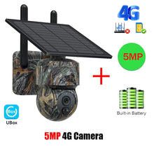Load image into Gallery viewer, INQMEGA 5MP 4G / WIFI Solar Wireless Security Camera Outdoor Solar Monitor Camera Night Vision Color Camera PIR Detection Cam