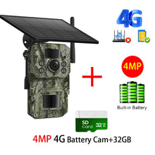 Load image into Gallery viewer, INQMEGA4G 2K 5MP PIR Motion Activated  Trigger Time Night Vision IP66 Hunting Trail Wildlife Battery Solar Camera Forest