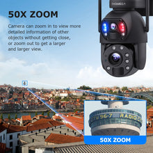 Load image into Gallery viewer, 4K 50X 8MP Wireless Solar Camera 4G Sim Outdoor Dual Lens Wifi IP Camera PIR Night Vision Ubox CCTV Security Protection