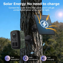 Load image into Gallery viewer, 5MP 2K HD 4G Wireless Solar Camera Wifi Outdoor 10000mAh Battery WiFi Security Camera Waterproof PIR Animal Detection in Forest