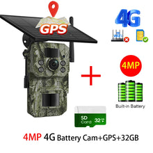Load image into Gallery viewer, INQMEGA4G 2K 5MP PIR Motion Activated  Trigger Time Night Vision IP66 Hunting Trail Wildlife Battery Solar Camera Forest