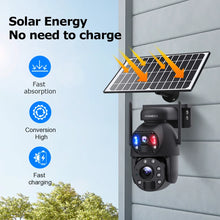 Load image into Gallery viewer, 4K 50X 8MP Wireless Solar Camera 4G Sim Outdoor Dual Lens Wifi IP Camera PIR Night Vision Ubox CCTV Security Protection