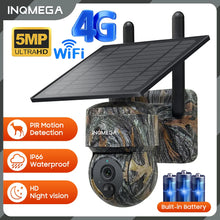 Load image into Gallery viewer, INQMEGA 5MP 4G / WIFI Solar Wireless Security Camera Outdoor Solar Monitor Camera Night Vision Color Camera PIR Detection Cam