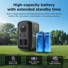 Load image into Gallery viewer, 5MP 2K HD 4G Wireless Solar Camera Wifi Outdoor 10000mAh Battery WiFi Security Camera Waterproof PIR Animal Detection in Forest
