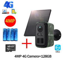 Load image into Gallery viewer, 5MP 2K HD 4G Wireless Solar Camera Wifi Outdoor 10000mAh Battery WiFi Security Camera Waterproof PIR Animal Detection in Forest