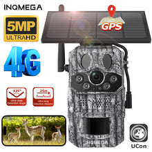 Load image into Gallery viewer, INQMEGA4G 2K 5MP PIR Motion Activated  Trigger Time Night Vision IP66 Hunting Trail Wildlife Battery Solar Camera Forest