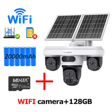 Load image into Gallery viewer, INQMGEA 12MP 3 Lens Outdoor 4G / WIFI Camera Solar CCTV Security Solar-powered Surveillance Cameras with Night Vision for Gargen Yard