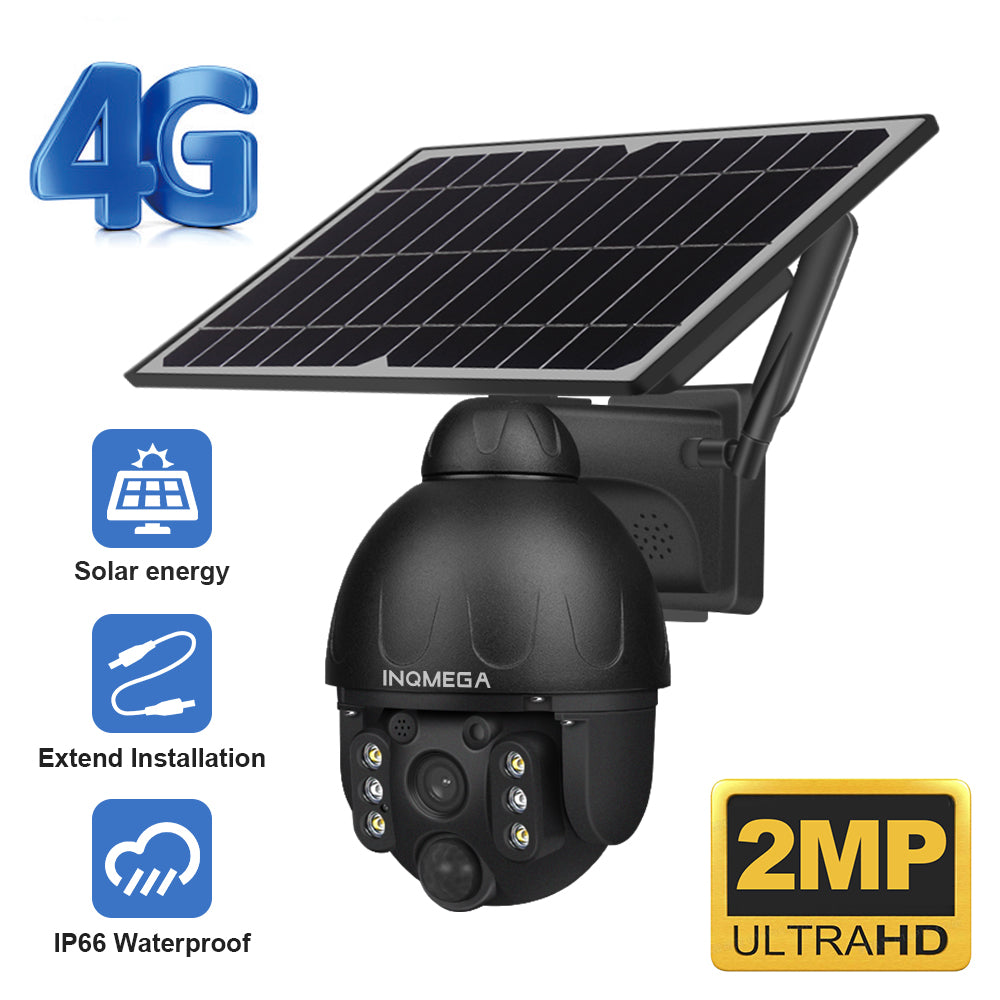 INQMEGA 4G 1080P Solar battery powered Camera Dual Audio Voice Camera