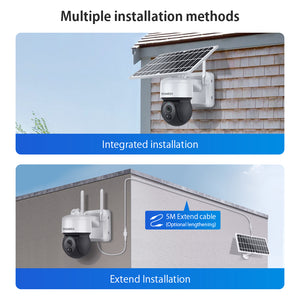 INQMEGA Outdoor Solar Camera WIFI Wireless Security Detachable Solar Cam Video Surveillance with Fooldlight