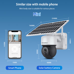 INQMEGA Outdoor Solar Camera 4G SIM Wireless Security  Solar Cam Video Surveillance with Fooldlight517-4G