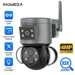 2022 NEW 4MP 10X Surveillance Camera PTZ Outdoor Security Protection Kamera Dome Human Detection Cam Compatible WIFI and RJ45
