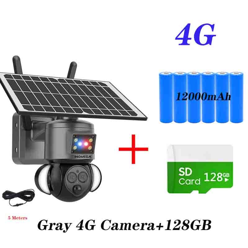 INQMEGA 6MP 3K 12X Zoom Wireless Outdoor WIFI Solar Camera Solar Powe