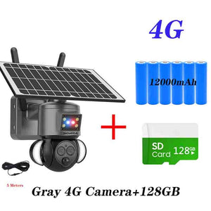 2023 NEW INQMEGA 6MP 3K 12X Zoom Wireless Outdoor WIFI Solar Camera Solar Powered Camera 4g CCTV for Smart Home Farm Yard Field Monitor(558)