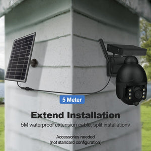 11%off Solar battery powered Camera Wifi Version PTZ 4X 1080P Outdoor Security Wireless Monitor Waterproof CCTV Smart Home Surveillance